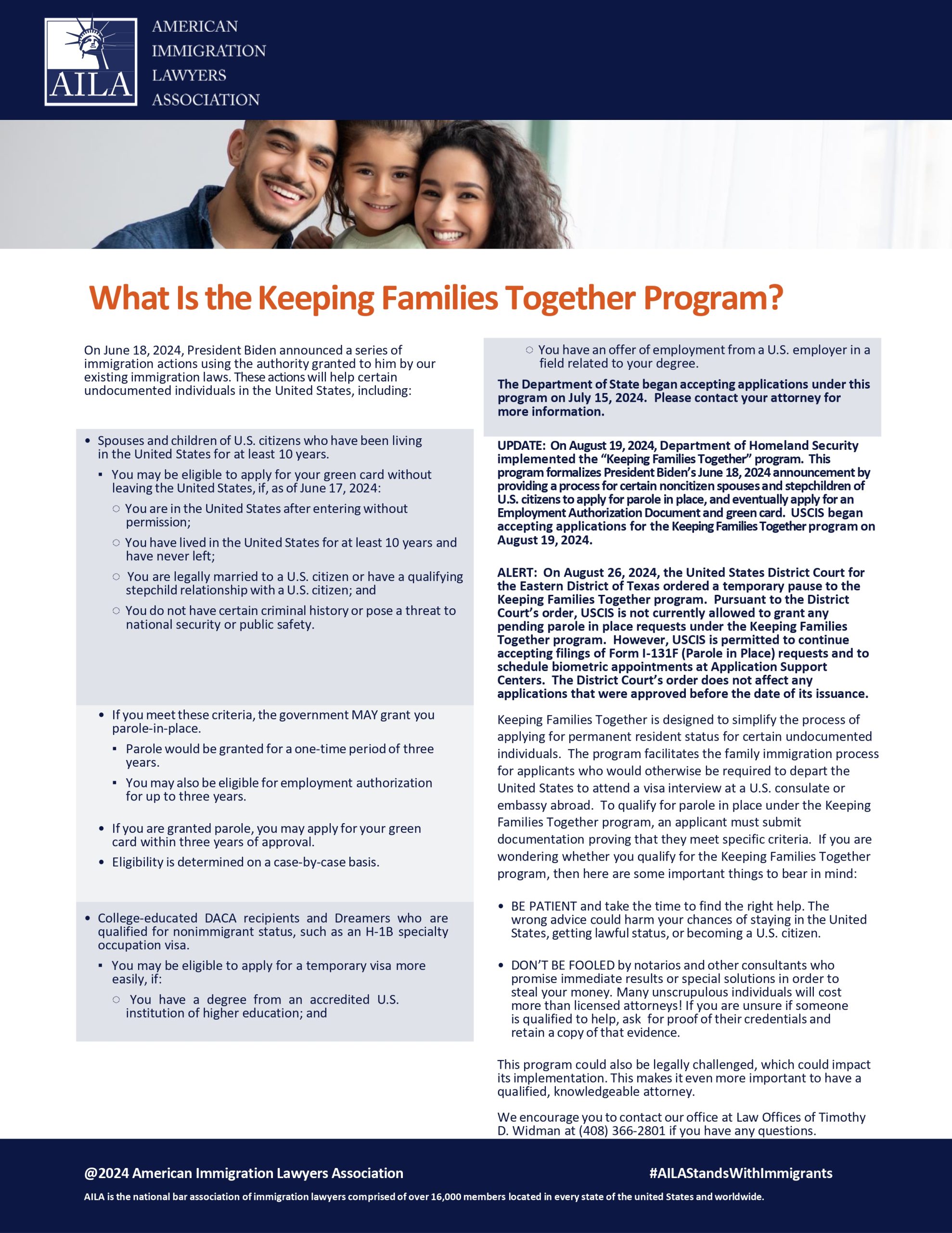 What is the Keeping Families Together Program