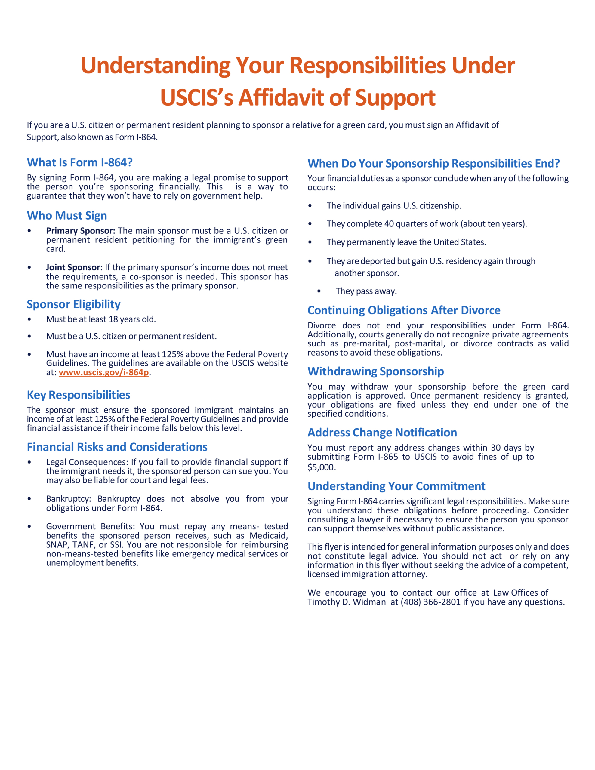 Understanding Your Responsibilities Under USCIS's Affidavit of Support